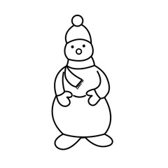 Snowman icon vector illustration on white background