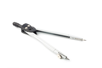 object on white - tool draftsman's instrument, close up