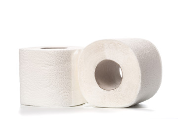 Roll Of Toilet Paper Isolated On White Background