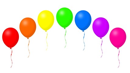 Colorful balloons, illustration