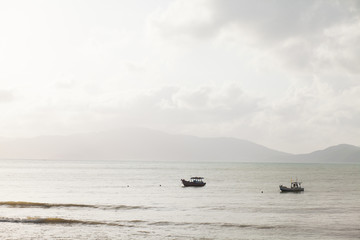 Fishing boats on the sea