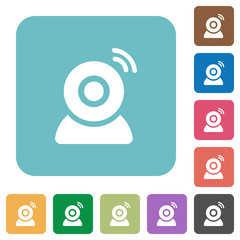 Wireless camera rounded square flat icons