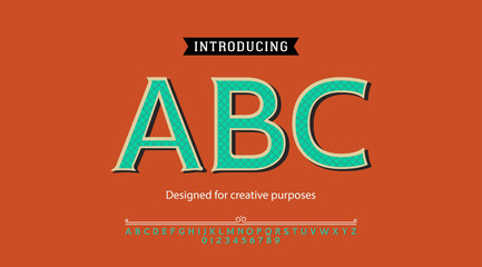 ABC typeface.For labels and different type designs