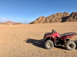 Quad bike (ATV) in the egypt desert