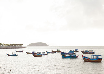 Fototapeta na wymiar Fishing boats on the sea