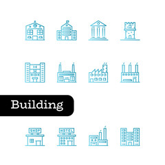 Building icon set