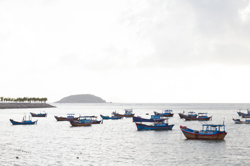 Obraz premium Fishing boats on the sea