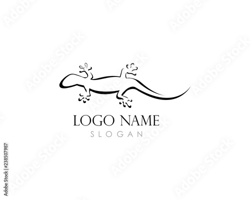 lizard vector illustration logo