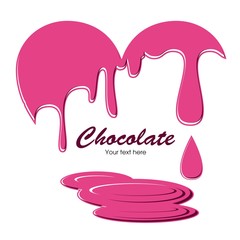 チョコレートのハートフレーム