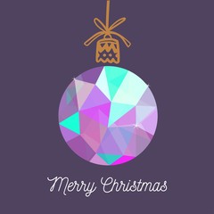 Merry Unicorn Christmas vector card. New Year and Christmas