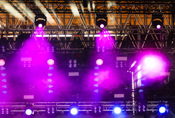 Light on the stage as an abstract background