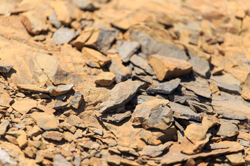 Mountain stone on nature as an abstract background