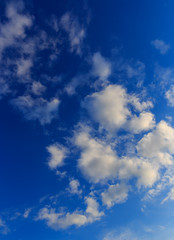 Clouds against blue sky as abstract background
