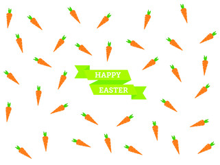 Happy Easter Carrot Pattern. Vector illustration