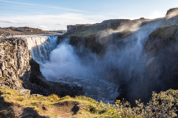 Dettifoss waterfall landscape in the north of iceland