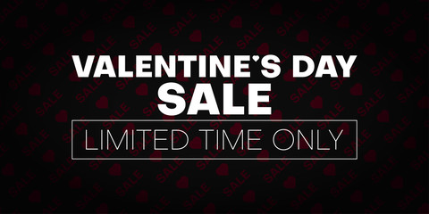 Valentine's Day sale promo poster. Limited time only.