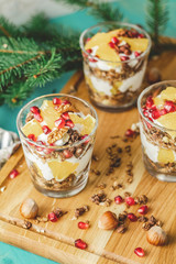 Delicious healthy holiday breakfast concept.