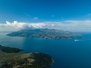 Fototapeta na wymiar view of the island of Corfu Greece from the Albanian coast