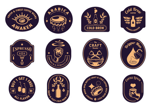 variety classic coffee badge design