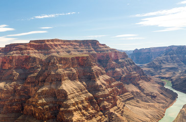landscape and nature concept - view of grand canyon cliffs and colorado river
