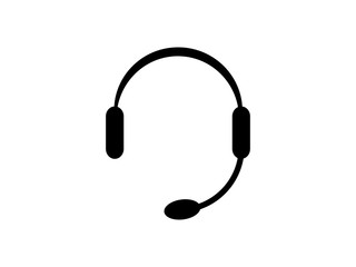 headset with microphone vector illustration