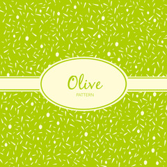 Olive pattern. Olive branch. Vector illustration