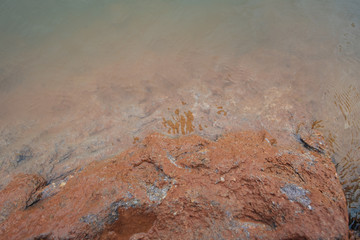 Stone in the river Vang Vieng Laos