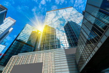 Commercial buildings in Hongkong are low angle, China,