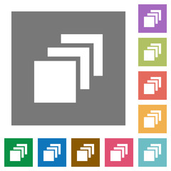 Multiple canvases square flat icons