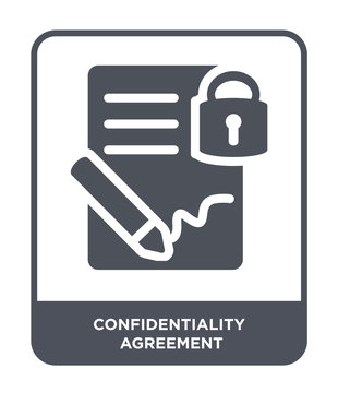 Confidentiality Agreement Icon Vector