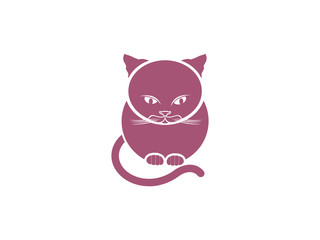 Sitting cat vector illustration