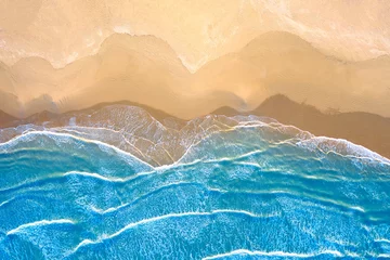 Fototapeten mare azzurro in spiaggia vista dall'alto © Haller Tornello