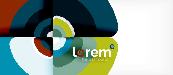 Circles and triangles geometric abstract background. Trendy abstract layout template for business or technology presentation or web brochure cover, wallpaper
