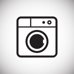 Washing machine icon on white background for graphic and web design, Modern simple vector sign. Internet concept. Trendy symbol for website design web button or mobile app