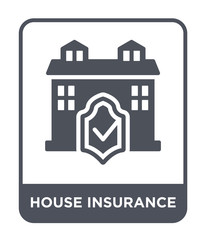 Fototapeta premium house insurance icon vector