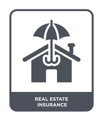 real estate insurance icon vector