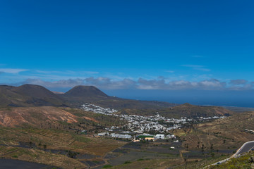 Fototapeta na wymiar Canary islands lanzarote volcano lava outdoor nature day