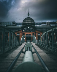 D&uuml;sterer Fischmarkt in Hamburg