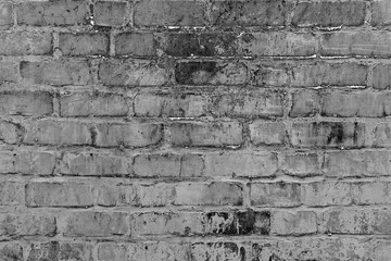 Texture, brick, wall, it can be used as a background . Brick texture with scratches and cracks