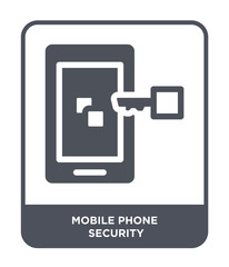 mobile phone security icon vector