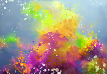 Fototapeta premium bright Abstract watercolor drawing on a paper image