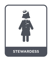 stewardess icon vector
