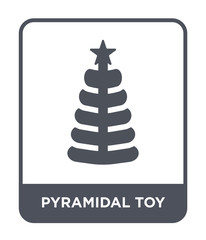 pyramidal toy icon vector