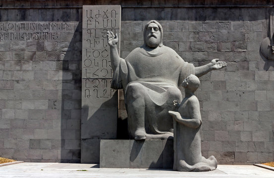 .Mesrop Mashtoc and Koryun Statue