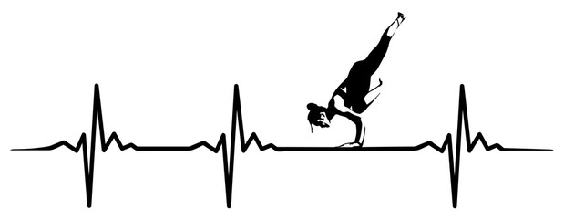 Yoga heartbeat #isoliert #vektor - Herzschlag - obrazy, fototapety, plakaty