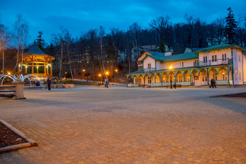 Iwonicz Zdroj during the night. This is very popular place in Poland if you want to rest.