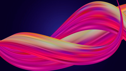 Abstract Flow Background. Fluid Shapes Vector Illustration