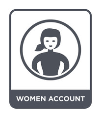 women account icon vector