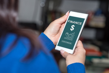 Finance concept on a smartphone