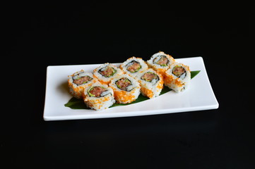 sushi, alimento, giapponese, riso, pesce, salmone, pasti, cena, maki, crostaceo, piatto, epicureo, salutare, giappone, crudo, cucina, freschi, sashimi, alga, isolata, wasabi, pranzare, dieta